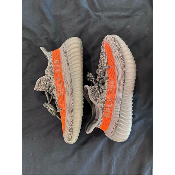 US SIZE 6.5 Yeezys adidas boost 350 V2 gray and orange zebra - Picture 9 of 9